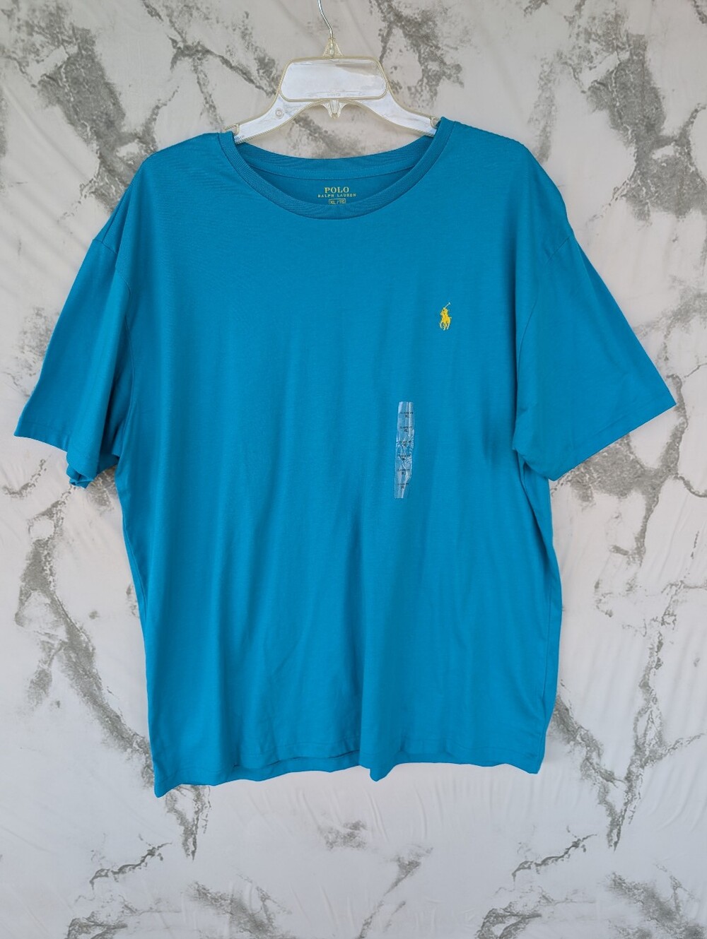 Polo Ralph Lauren Men's Teal Yellow Crew Neck T Shirt Size XL NWT